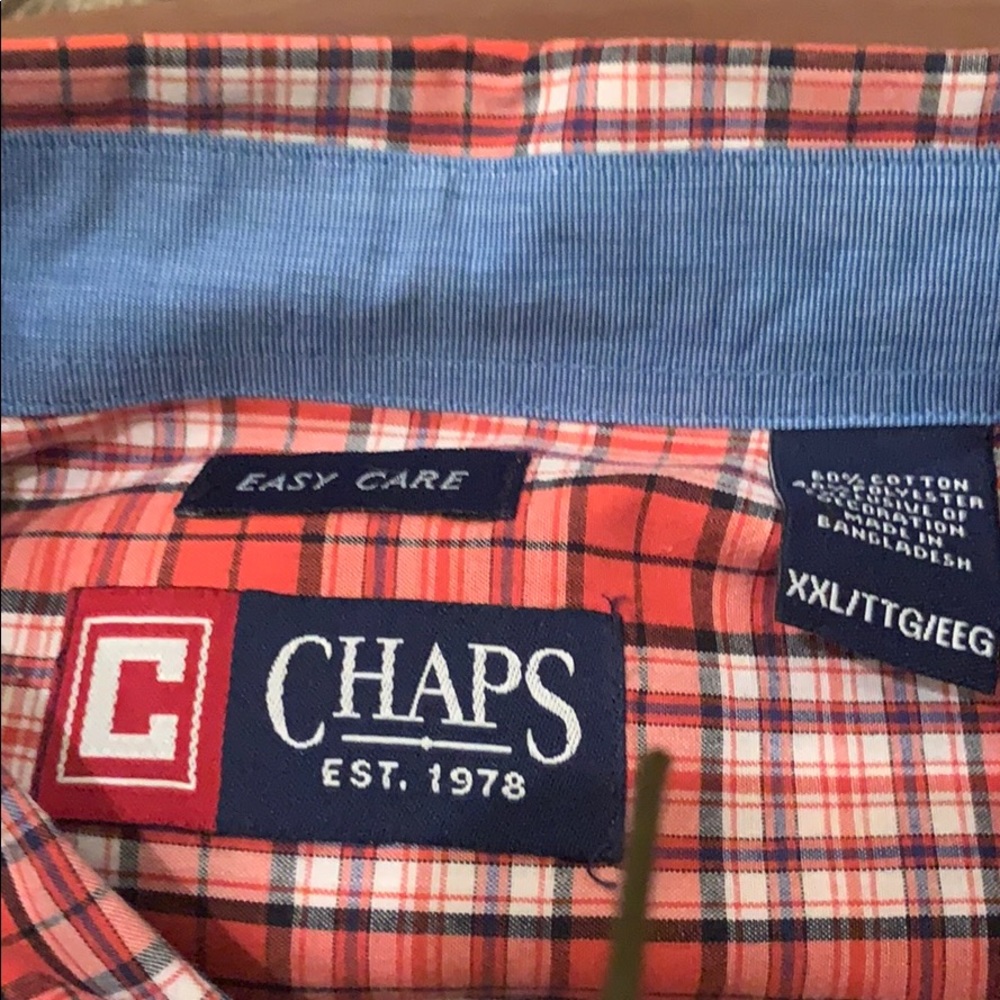 Chaps Orange and white shirt - Picture 3 of 4